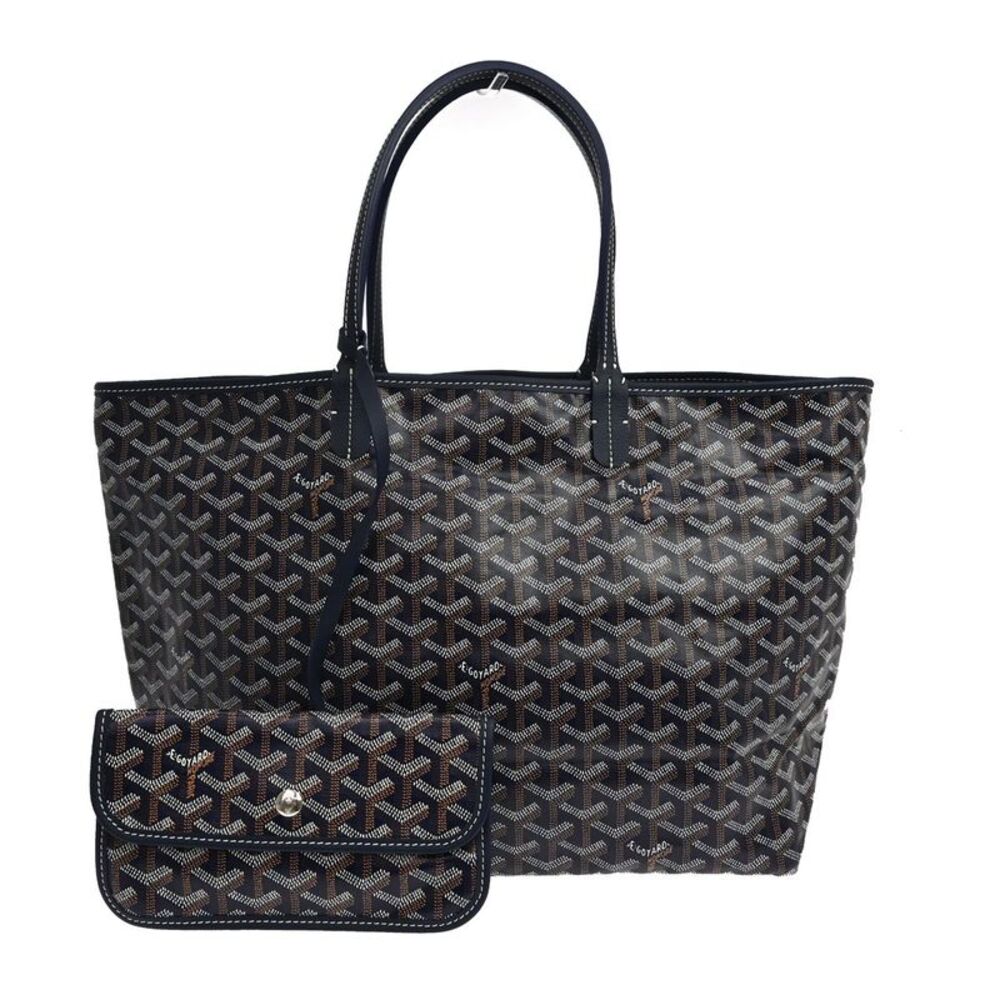Goyard Saint Louis Coated Canvas Navy Canvas Tote Bag Bag
